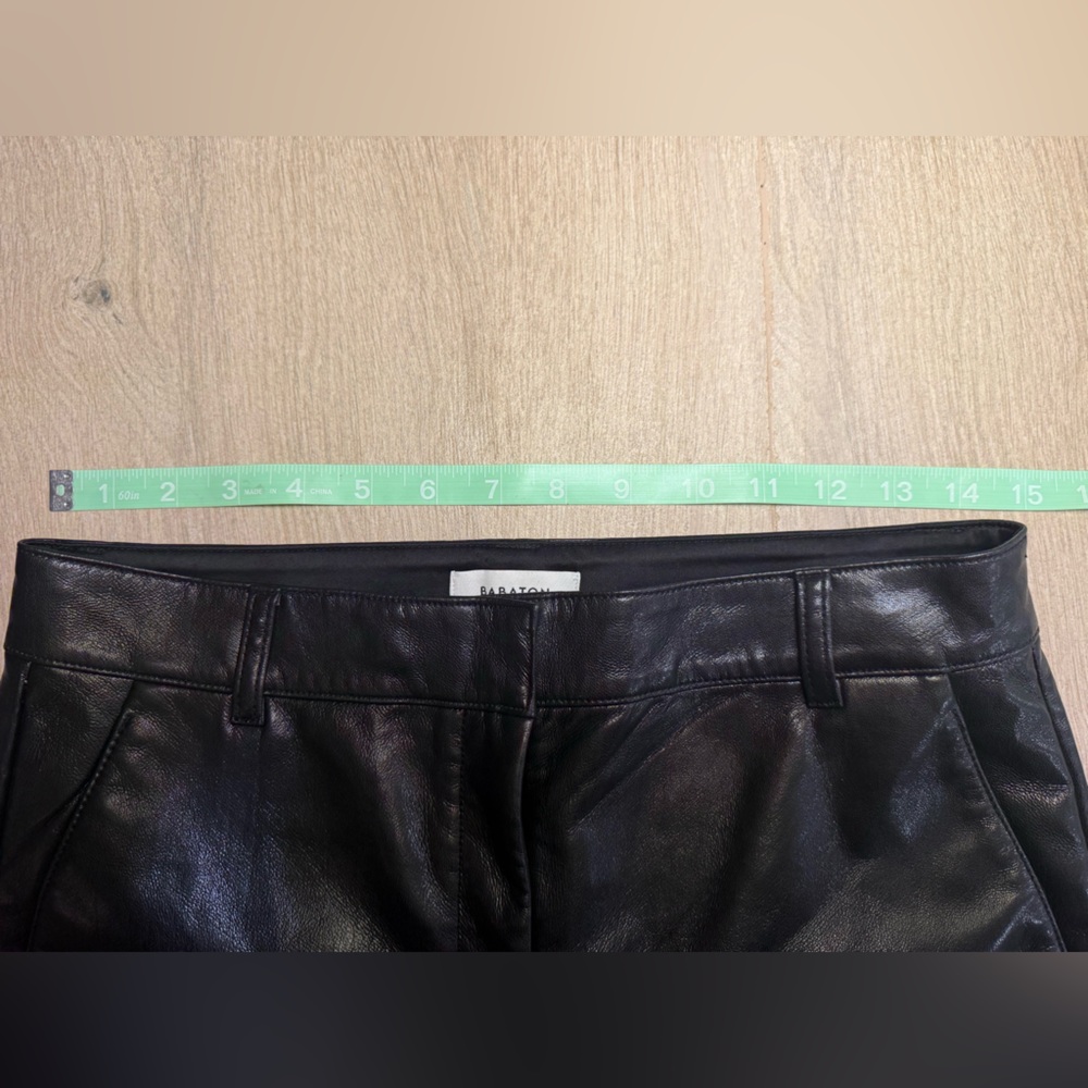 Aritzia Babatón Black Faux Leather Pants Size 6 Chic Office outfit Day to Night - Picture 8 of 14